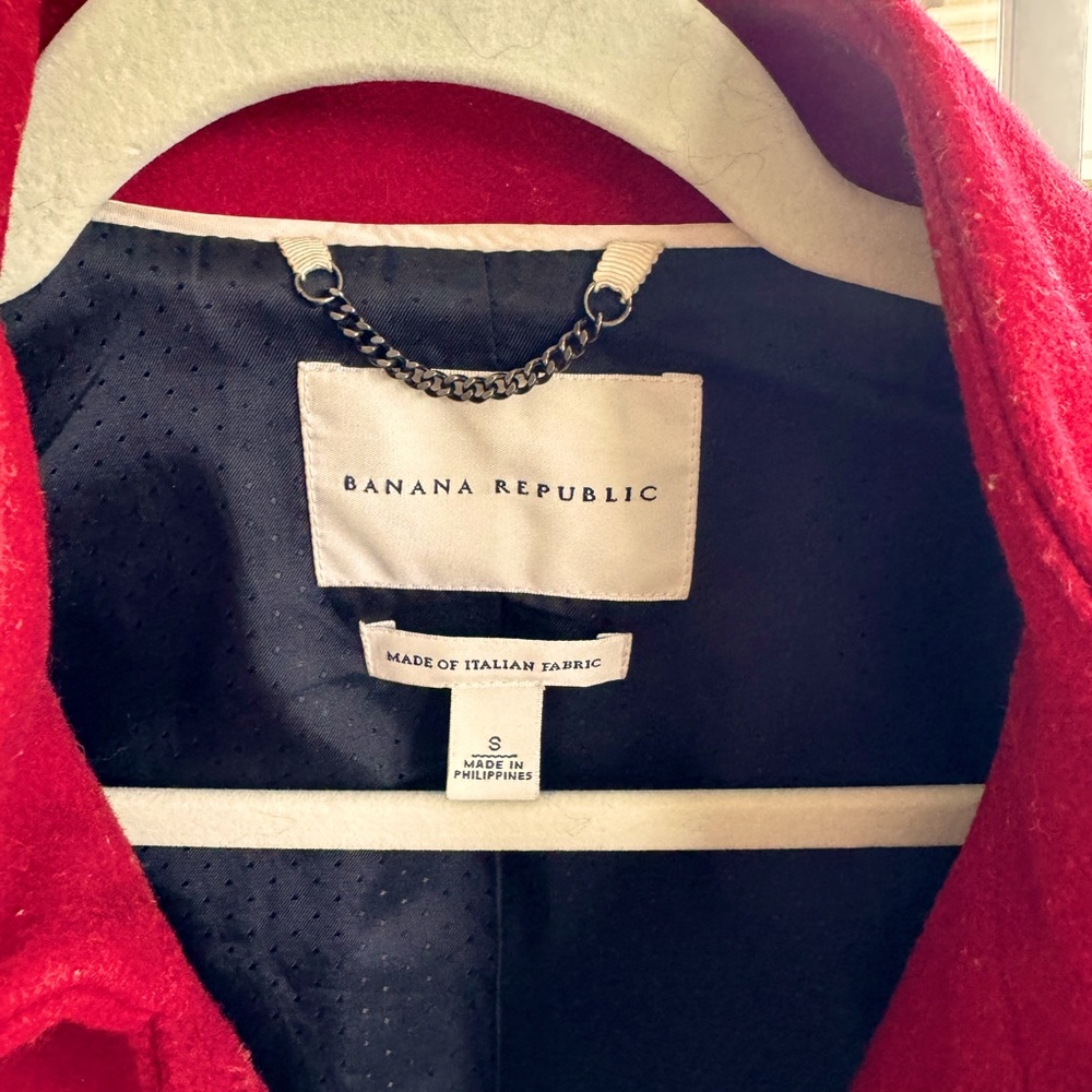 Bananana republic wool red jacket.